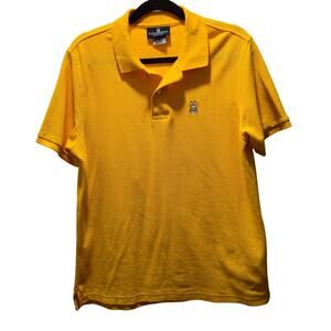 Psycho Bunny Classic Pique Short Sleeve Polo Shirt Yellow Size 5 (Medium)